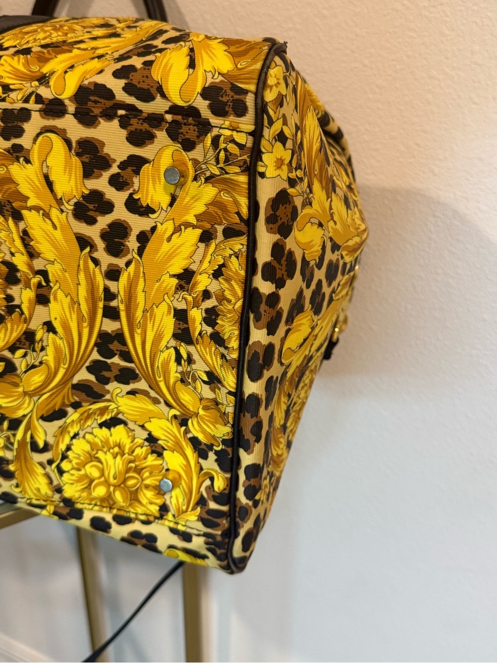 Gianni Versace Leopard & Baroque Print Weekender/Duffle Bag - Picture 8 of 13